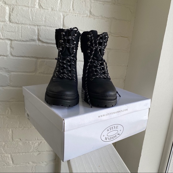 NWT Steve Madden Black Boots Size 8 - Picture 13 of 16